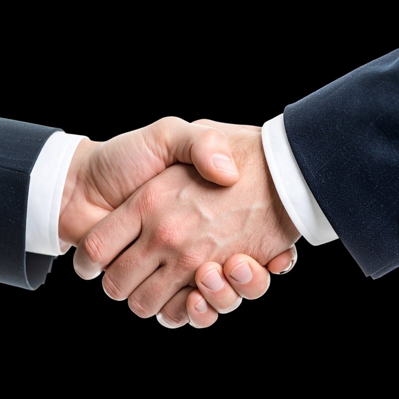 Handshake at a networking event